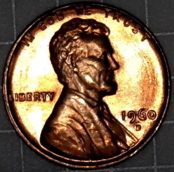 1960-D-Lincoln-Memorial-Cent-With-Die-Clash-On-Reverse-From-OBW-BU-Roll